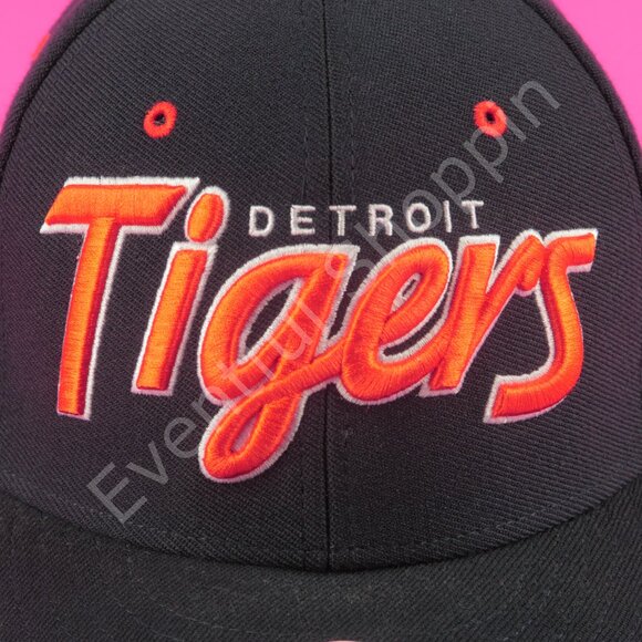 47 Detroit Tigers Hat Mens S-M Navy Blue Wool Blend Script New - Picture 6 of 12